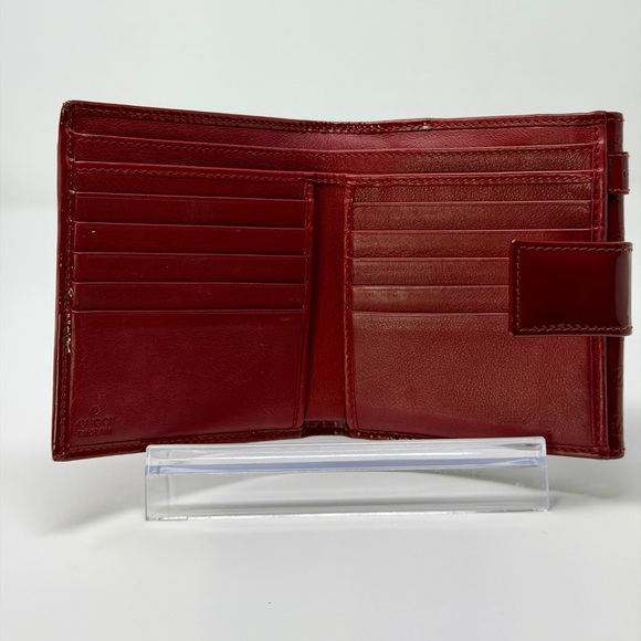 Gucci Red Guccisima Patent Leather Wallet FULL INCLUSION - Picture 6 of 11